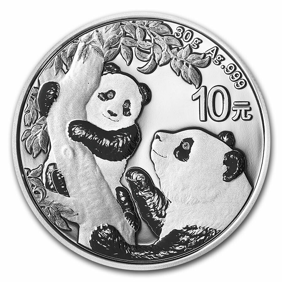 2011 CHINA SILVER PANDA COIN 1 OZ .999 FINE BU GEM IN MINT CAPSULE 