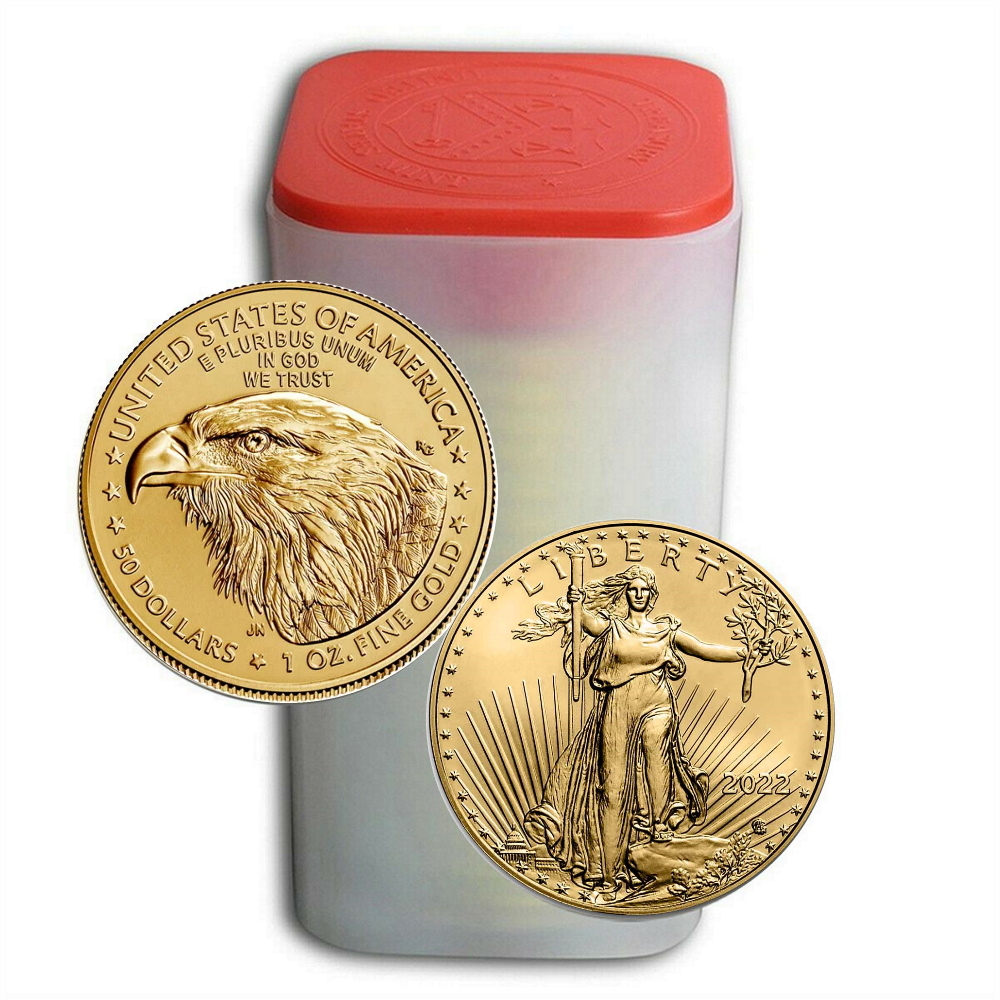 Lot of 20 - 2022 1 oz $50 Gold American Eagle Coin BU
