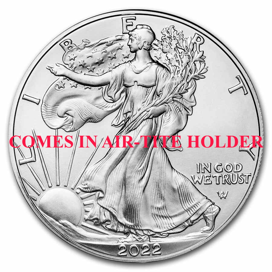 2022 1 oz American Silver Eagle Coin BU - IN AIR-TITE