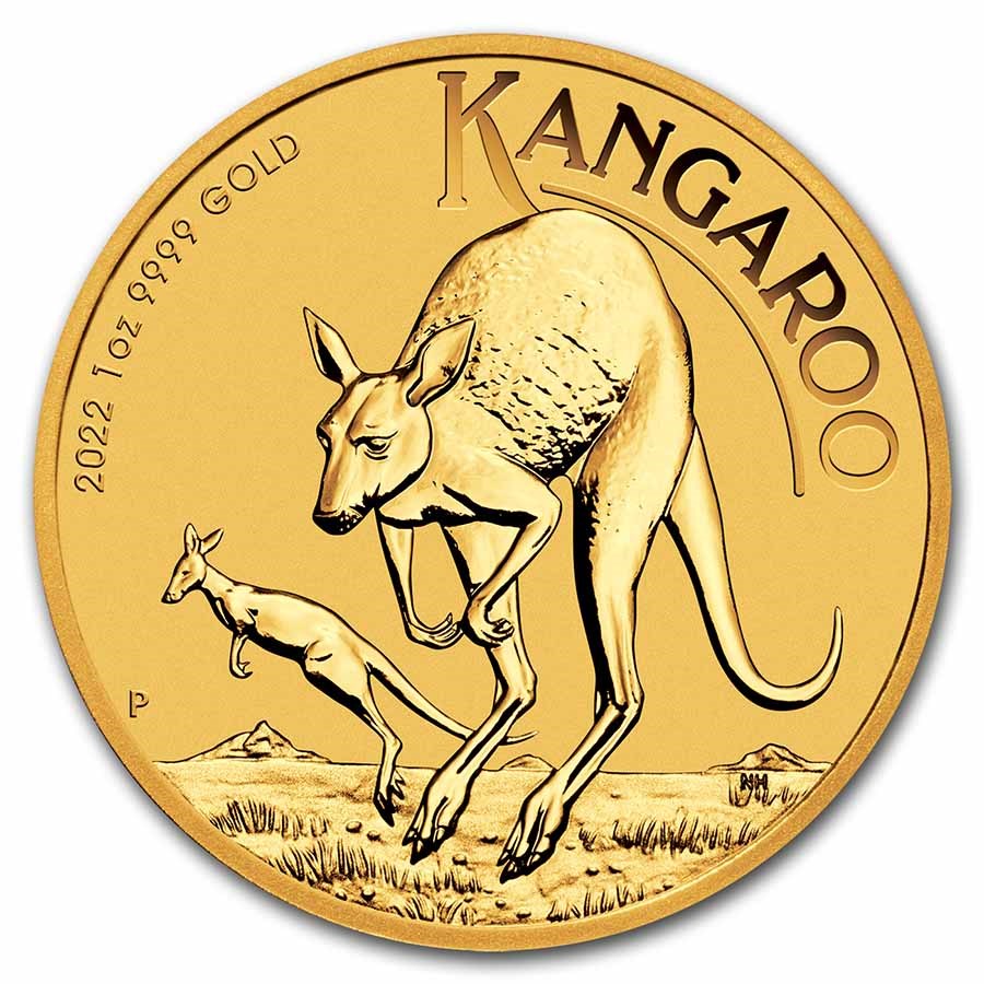 2022 1 oz Australian Gold Kangaroo Coin BU