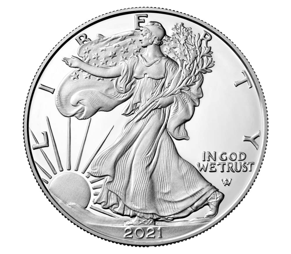 (image for) 2021-W 1 oz Proof Silver American Eagle With Box & COA - Type 2 - Click Image to Close