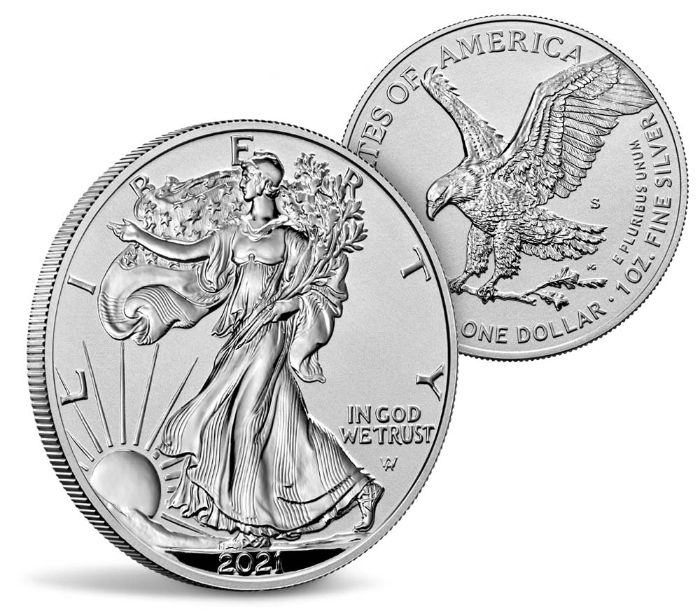 (image for) 2021 1 oz Silver Reverse Proof Two-Coin Designer Edition 21XJ - Click Image to Close