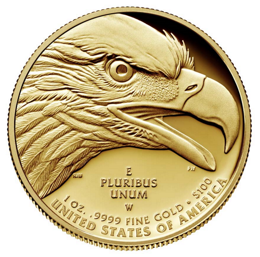 2021-W High Relief Liberty Eagle Gold Coin $100 Box & COA