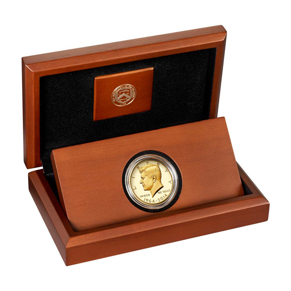 Details about   50th anniversary~2014~1964~Kennedy half dollar~DESIGN~1 OZ copper round .999 