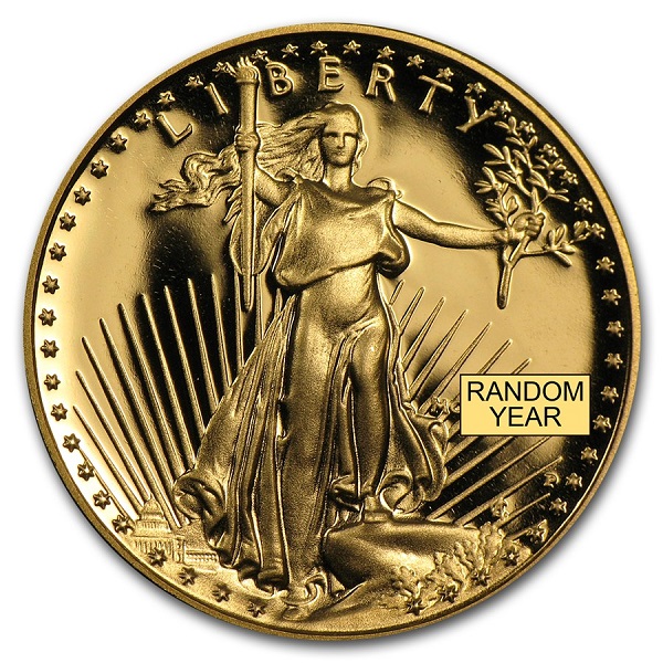 (image for) Random Year - 1/4 oz Proof Gold American Eagle With Box & COA - Click Image to Close