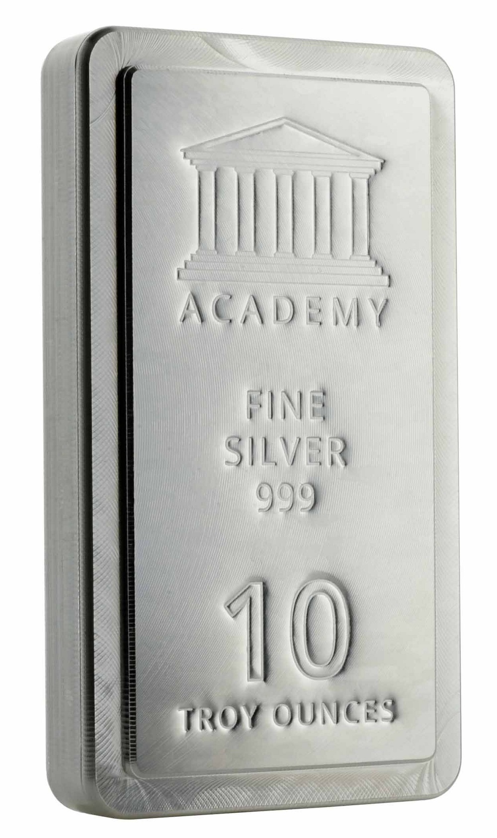 (image for) ACADEMY Stacker® 10 oz Silver Bullion Bar 999 Fine Silver - Click Image to Close