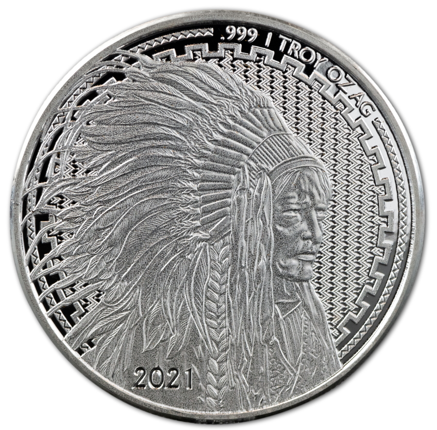 2021 Asahi Mint Buffalo 1 oz Silver Round GEM Reverse Proof