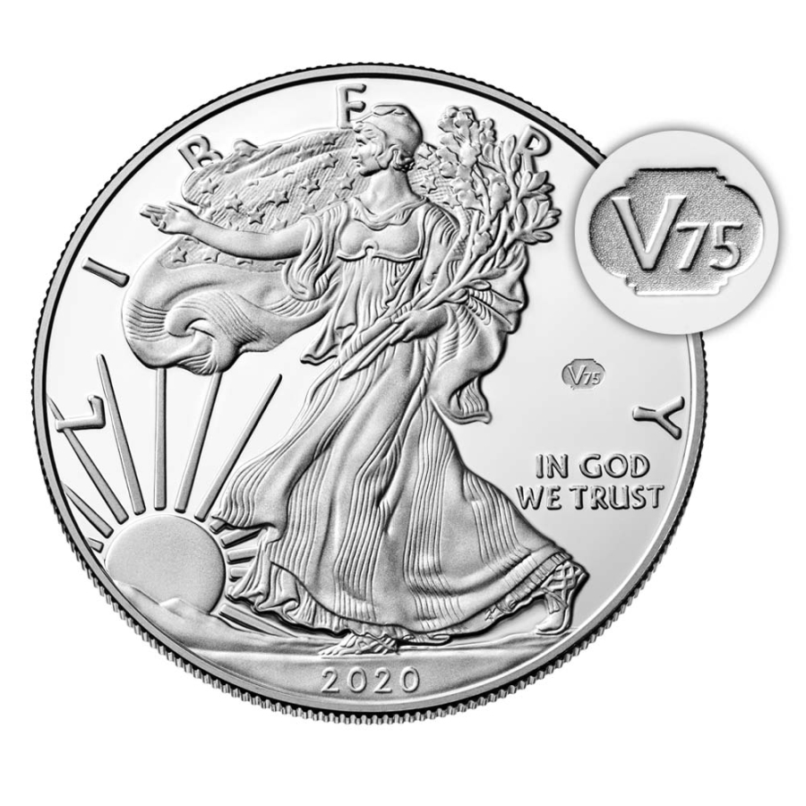(image for) End of World War II 75th Anniversary American Eagle Silver Proof - Click Image to Close