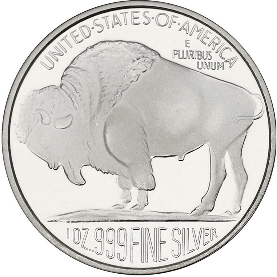 (image for) 1 oz Silver Buffalo SilverTowne Round .999 Fine Silver - Click Image to Close