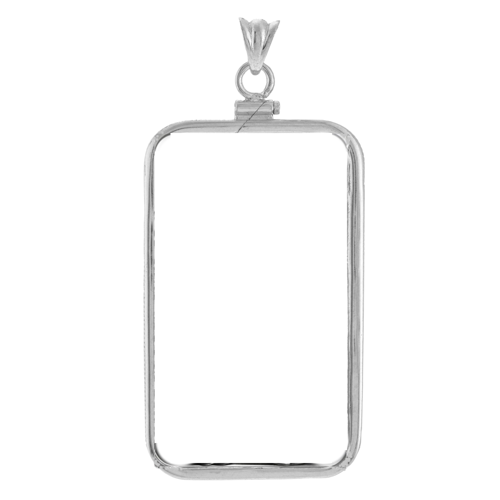 .925 STERLING SILVER BEZEL FITS ONLY 1 oz PAMP SILVER BAR 27 x 47 mm NO RETURNS 