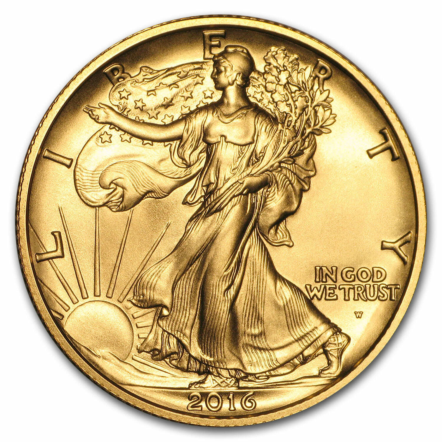 2016-W 1/2 oz Gold Walking Liberty Half Dollar Centennial -16XA