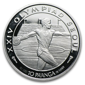 (image for) 1988 Tonga 1/2 oz Proof Platinum 10 Pa'anga Coin - Click Image to Close