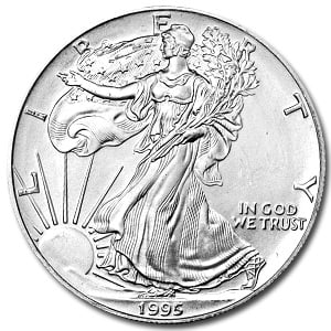 (image for) 1995 1 oz American Silver Eagle Coin With Air-Tite Holder - Click Image to Close