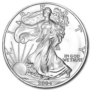 (image for) 2004 1 oz American Silver Eagle Coin With Air-Tite Holder - Click Image to Close