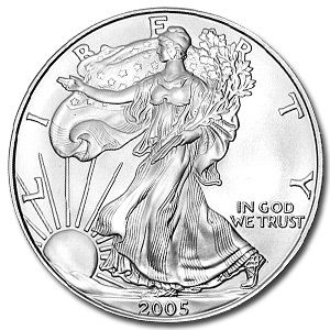 (image for) 2005 1 oz American Silver Eagle Coin With Air-Tite Holder - Click Image to Close