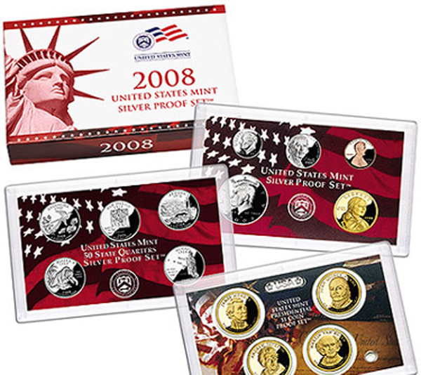 (image for) 2008 Silver Proof Set Coins - Click Image to Close