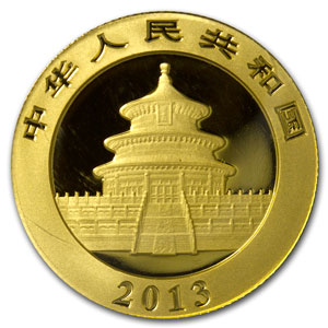(image for) 2013 1/4 Ounce Chinese Gold Panda Coin Sealed - Click Image to Close